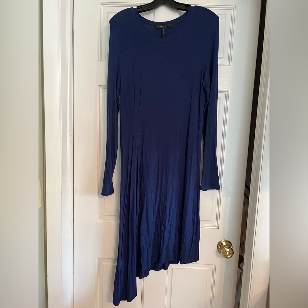 BCBG blue asymmetrical dress
